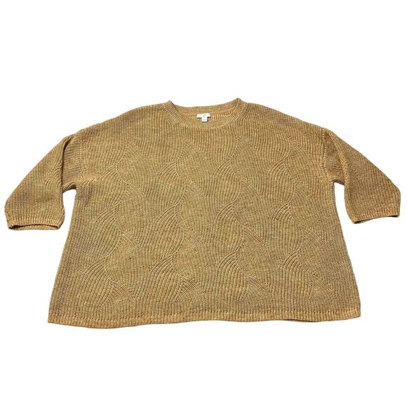 J. Jill Abstract-Waterfall Textured Pullover Crewneck Sweater Size Large Boho - Picture 3 of 11